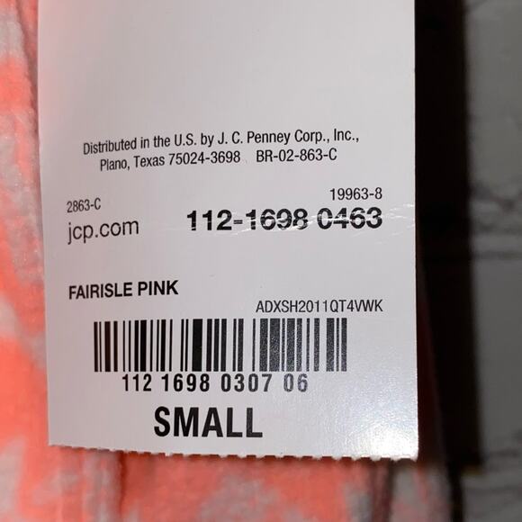 NWT Sleep Chic Peach & Cream Soft Fuzzy Pajama Top with Matching Scrunchie - Picture 4 of 4